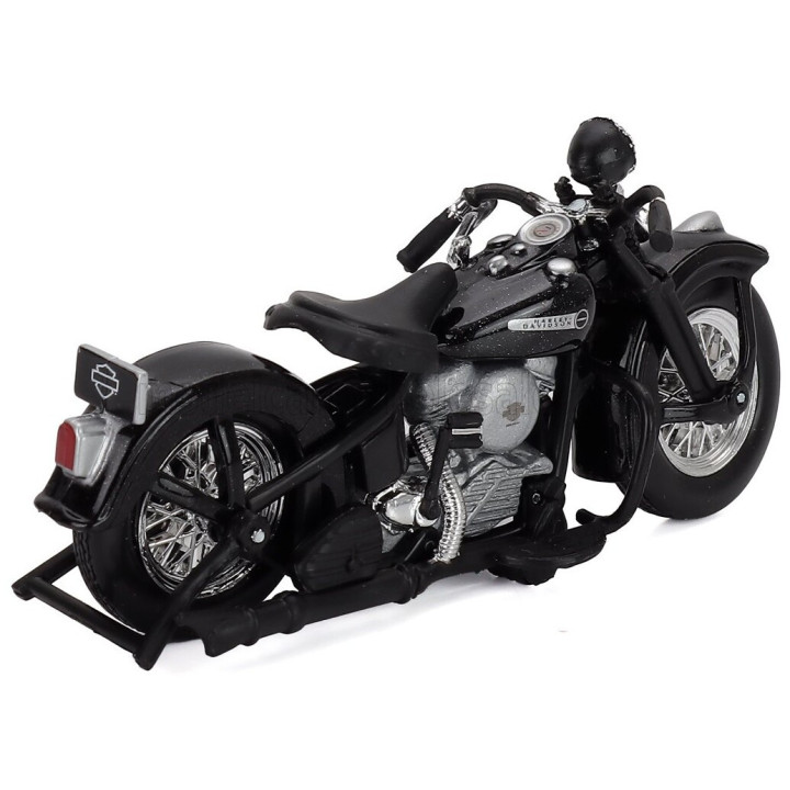 MAISTO CHEVROLET 3100 PICK-UP 1950 + MOTORCYCLE HARLEY DAVIDSON FL PANHEAD 1948 - BLACK SILVER 1/24