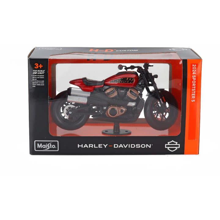 MAISTO HARLEY DAVIDSON SPORSTER S 2024 - RED BLACK 1/12