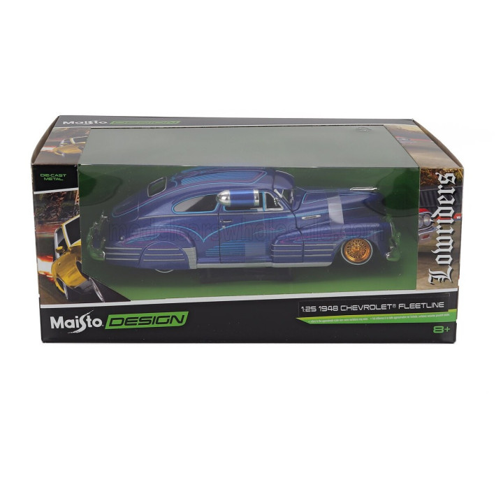 MAISTO CHEVROLET FLEETLINE AEROSEDAN CUSTOM 1948 - BLUE 1/24