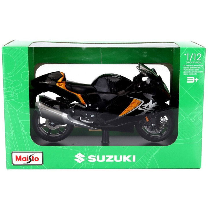 MAISTO SUZUKI HAYABUSA 2022 - BLACK ORANGE 1/12
