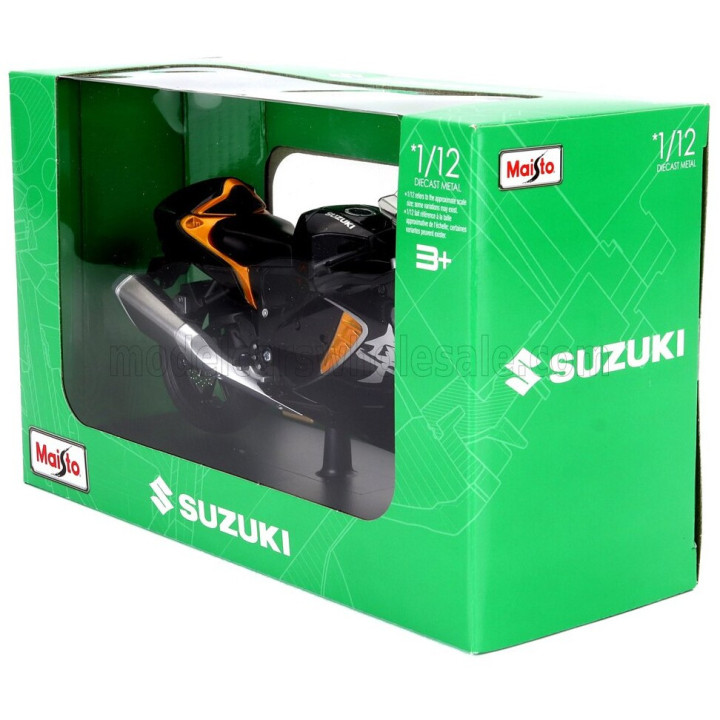 MAISTO SUZUKI HAYABUSA 2022 - BLACK ORANGE 1/12