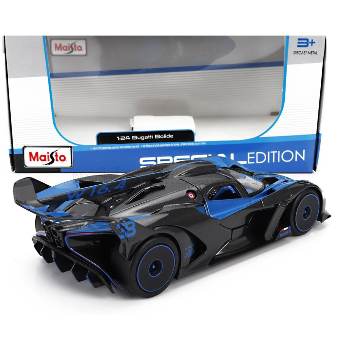 MAISTO BUGATTI BOLIDE W16 8.0 FOUR-TURBO 1850hp 500km/h 2020 - BLUE BLACK 1/24