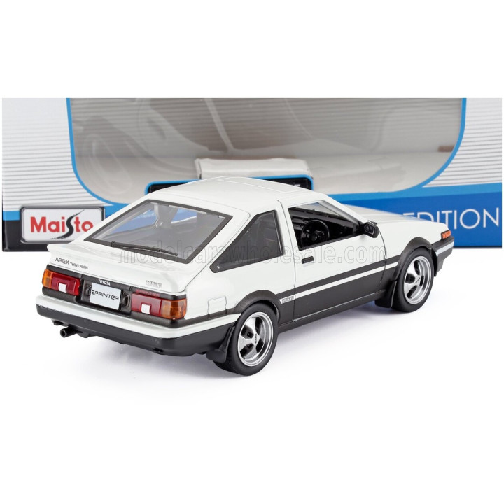 MAISTO TOYOTA SPRINTER TRUENO AE86 1979 - WHITE BLACK 1/24