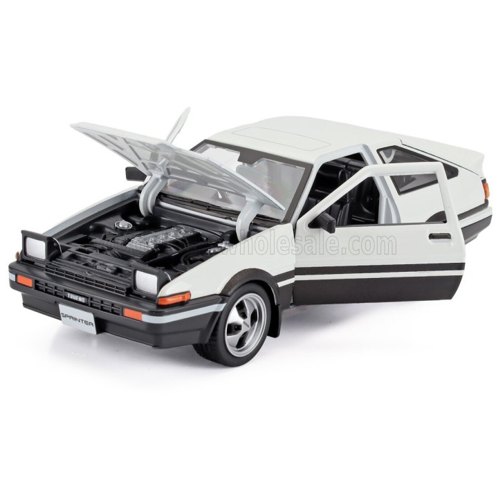 MAISTO TOYOTA SPRINTER TRUENO AE86 1979 - WHITE BLACK 1/24