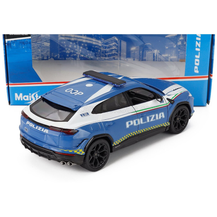 MAISTO LAMBORGHINI URUS POLIZIA 2018 - LIGHT BLUE WHITE 1/24