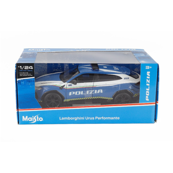 MAISTO LAMBORGHINI URUS POLIZIA 2018 - LIGHT BLUE WHITE 1/24