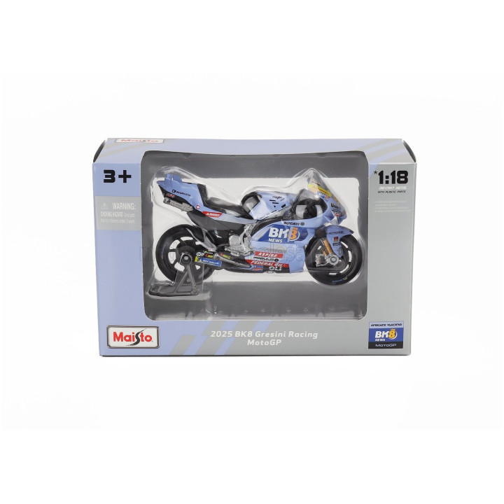 MAISTO DUCATI DESMOSEDICI GP25 TEAM GRESINI RACING N 54 MOTOGP SEASON 2025 FERMIN ALDEGUER - LIGHT BLUE 1/18