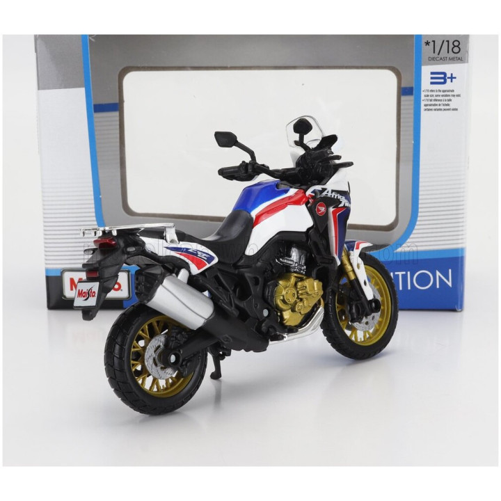 MAISTO HONDA AFRICA TWIN DCT 2020 - WHITE BLUE RED 1/18
