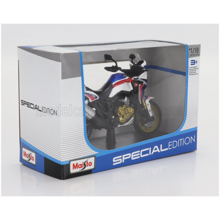 MAISTO HONDA AFRICA TWIN DCT 2020 - WHITE BLUE RED 1/18