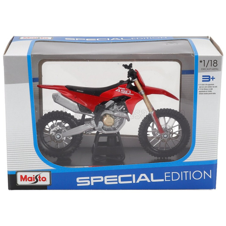 MAISTO DUCATI DESMO 450 MX CROSS 2025 - RED 1/18