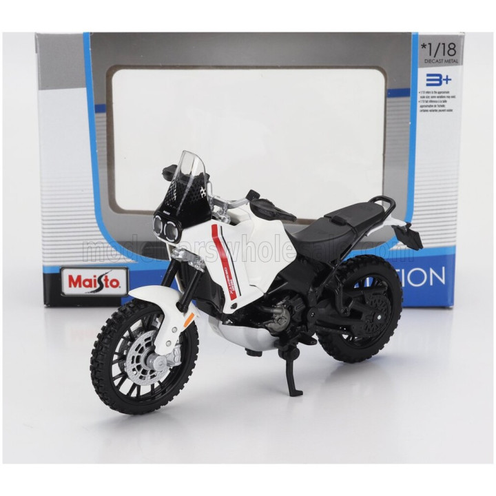 MAISTO DUCATI DESERTX 2022 - WHITE BLACK 1/18