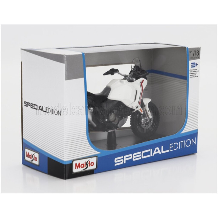 MAISTO DUCATI DESERTX 2022 - WHITE BLACK 1/18