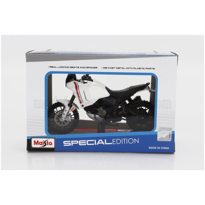 MAISTO DUCATI DESERTX 2022 - WHITE BLACK 1/18