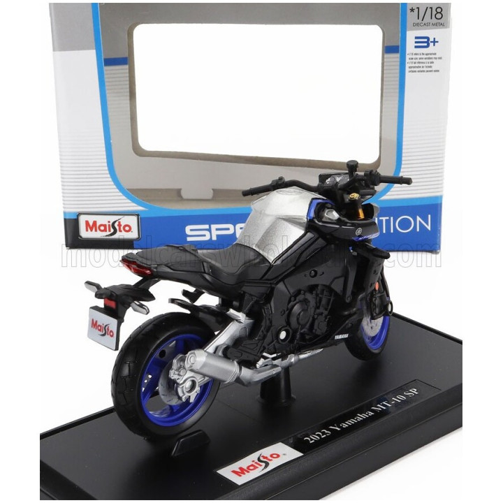 MAISTO YAMAHA MT-10 SP 2023 - BLACK SILVER 1/18