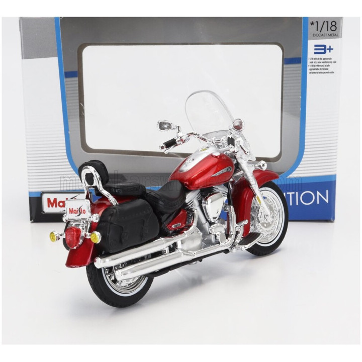 MAISTO YAMAHA ROAD STAR 2001 - RED SILVER 1/18