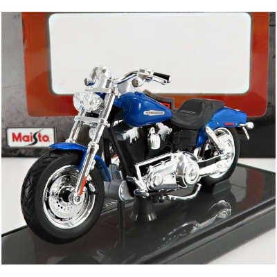 MAISTO HARLEY DAVIDSON FXDFSE CVO FAT BOB 2009 - BLUE MET 1/18