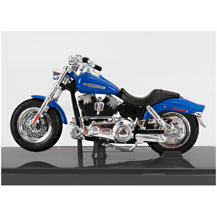 MAISTO HARLEY DAVIDSON FXDFSE CVO FAT BOB 2009 - BLUE MET 1/18