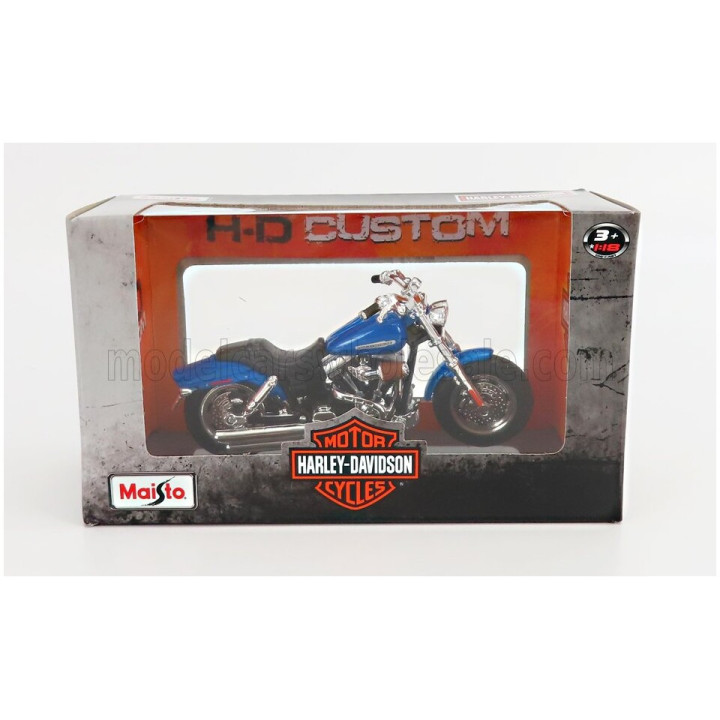 MAISTO HARLEY DAVIDSON FXDFSE CVO FAT BOB 2009 - BLUE MET 1/18