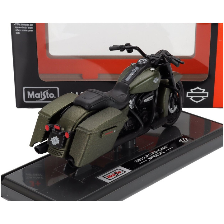 MAISTO HARLEY DAVIDSON ROAD KING SPECIAL 2022 - GREEN BLACK 1/18