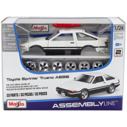 MAISTO TOYOTA SPRINTER TRUENO AE86 1979 - WHITE BLACK 1/24