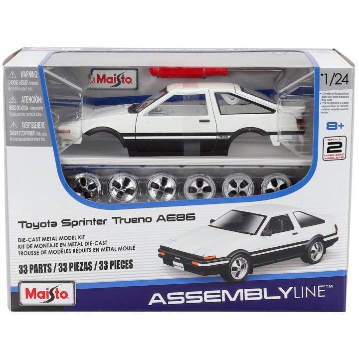 MAISTO TOYOTA SPRINTER TRUENO AE86 1979 - WHITE BLACK 1/24