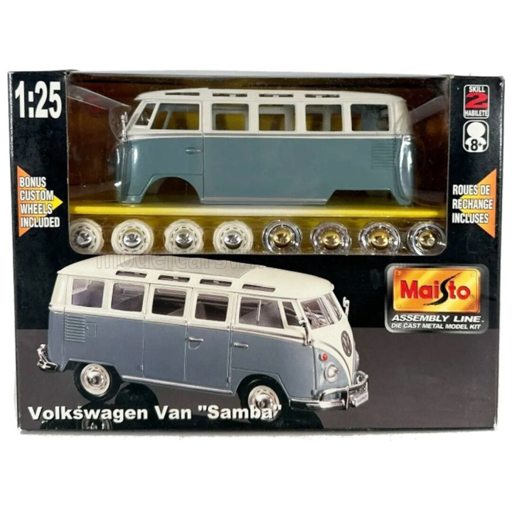 MAISTO VOLKSWAGEN T1 SAMBA MINIBUS 1962 - GREY 1/25