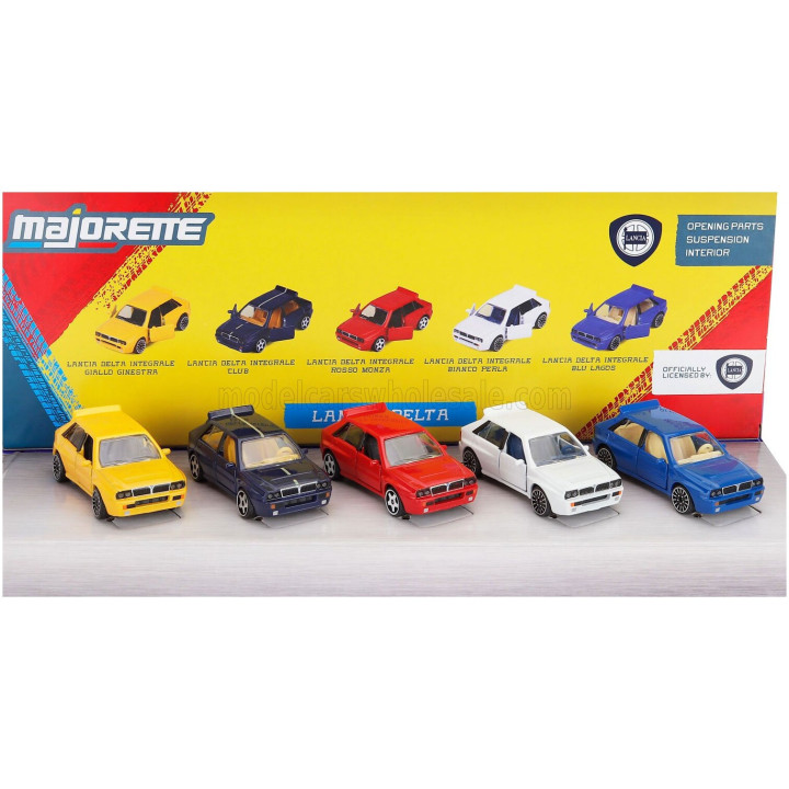 MAJORETTE LANCIA SET 5X DELTA INTEGRALE 1992 - VARIOUS 1/64