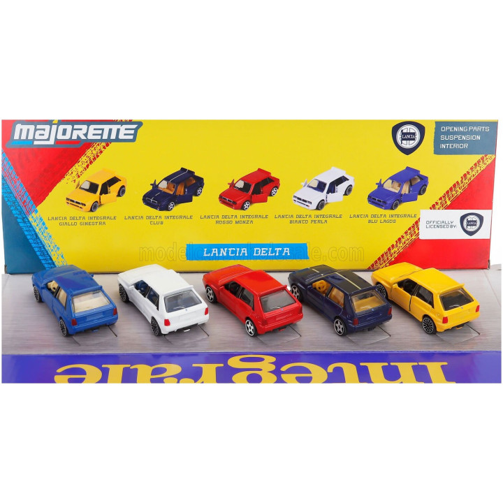 MAJORETTE LANCIA SET 5X DELTA INTEGRALE 1992 - VARIOUS 1/64
