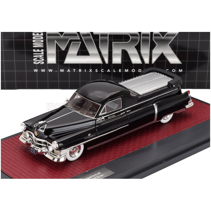 MATRIX SCALE MODELS CADILLAC PROFESSIONAL S&S FLORENTINE FLOWER 1951 - BLACK 1/43