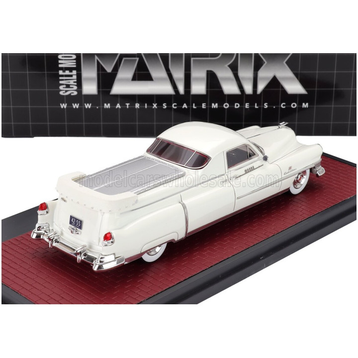 MATRIX SCALE MODELS CADILLAC PROFESSIONAL S&S FLORENTINE FLOWER 1951 - WHITE 1/43