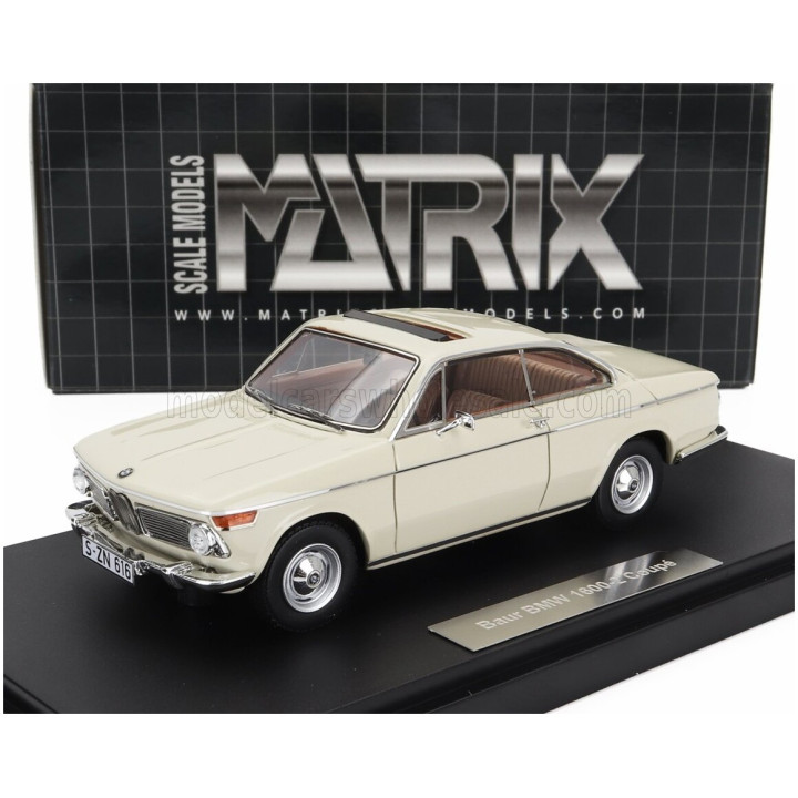 MATRIX SCALE MODELS BMW 1602 BAUR COUPE 1967 - CREAM 1/43
