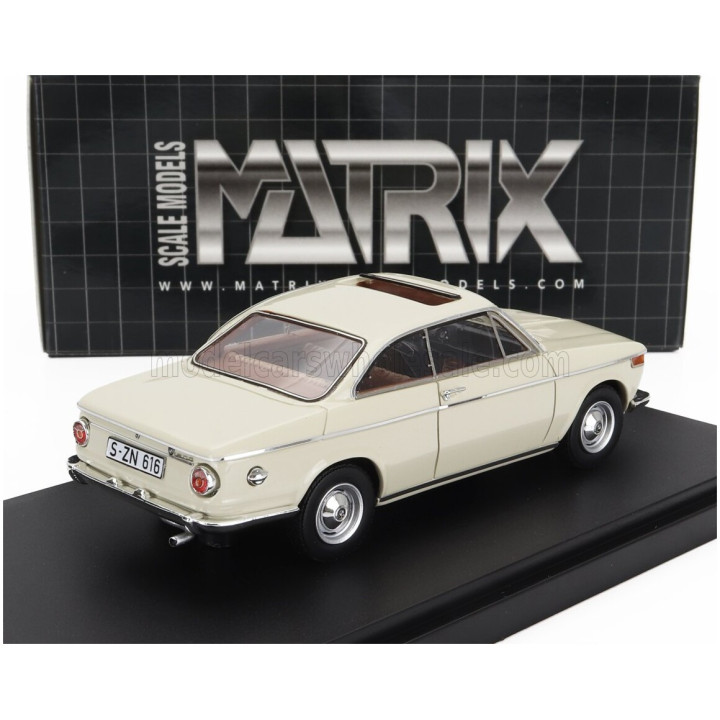 MATRIX SCALE MODELS BMW 1602 BAUR COUPE 1967 - CREAM 1/43