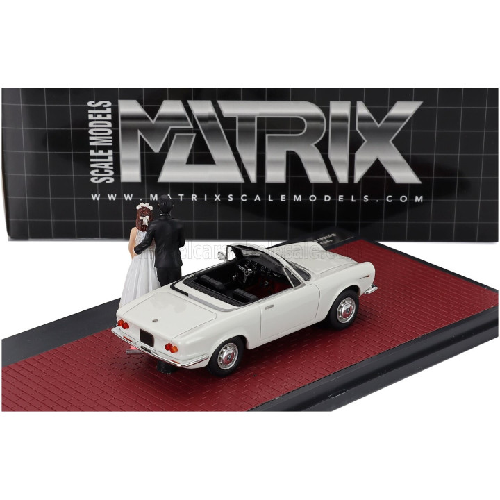 MATRIX SCALE MODELS ALFA ROMEO GIULIA GT CABRIOLET SPIDER PROTOTIPO 1963 - MATRIMONIO - JUST MARRIED - WEDDING WITH 2 FIGURES