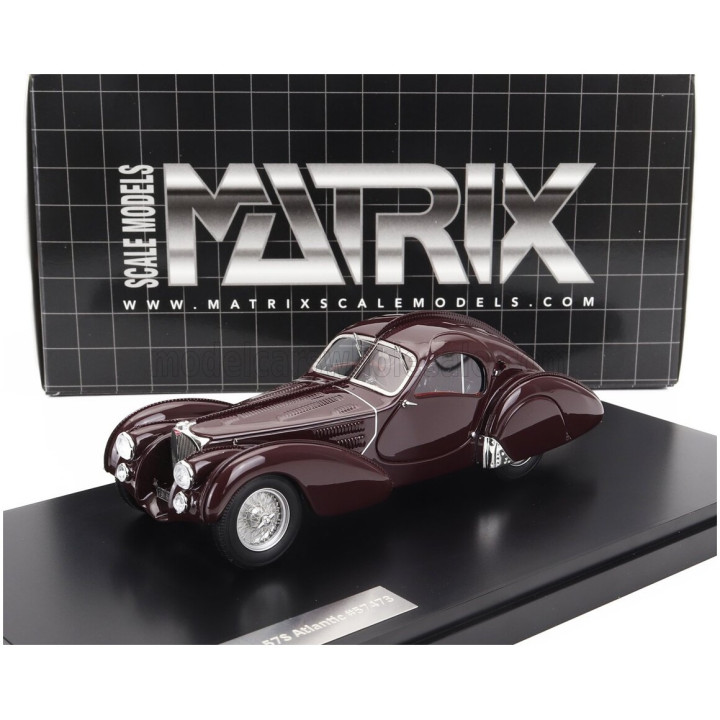 MATRIX SCALE MODELS BUGATTI TYPE 57S ATLANTIC 1937 - BROWN 1/43