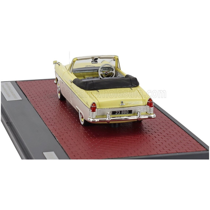 MATRIX SCALE MODELS FORD ENGLAND ZODIAC MKII 206E CABRIOLET OPEN 1958 - YELLOW WHITE 1/43