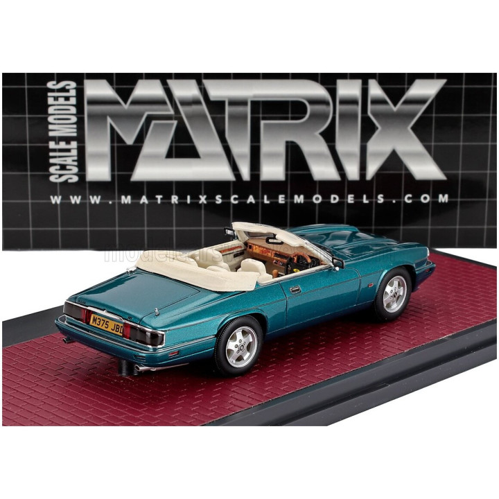 MATRIX SCALE MODELS JAGUAR XJS 4.0 CELEBRATION CABRIOLET OPEN 1995 - TURQUOISE 1/43
