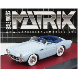 MATRIX SCALE MODELS PEGASO Z-102 2-SERIES SAOUTCHIK CABRIOLET OPEN 1954 - VERY LIGHT BLUE 1/43