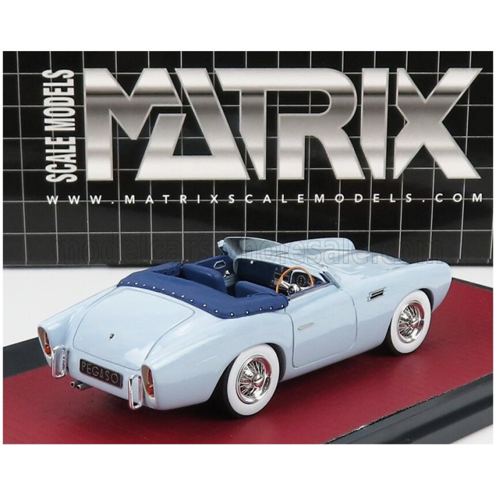 MATRIX SCALE MODELS PEGASO Z-102 2-SERIES SAOUTCHIK CABRIOLET OPEN 1954 - VERY LIGHT BLUE 1/43