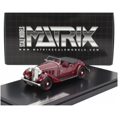 MATRIX SCALE MODELS ROVER 12hp (P1) TOURER CABRIOLET OPEN 1934 - BORDEAUX 1/43