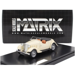 MATRIX SCALE MODELS ROVER 12hp (P1) TOURER CABRIOLET OPEN 1934 - WHITE 1/43
