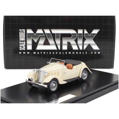 MATRIX SCALE MODELS ROVER 12hp (P1) TOURER CABRIOLET OPEN 1934 - WHITE 1/43