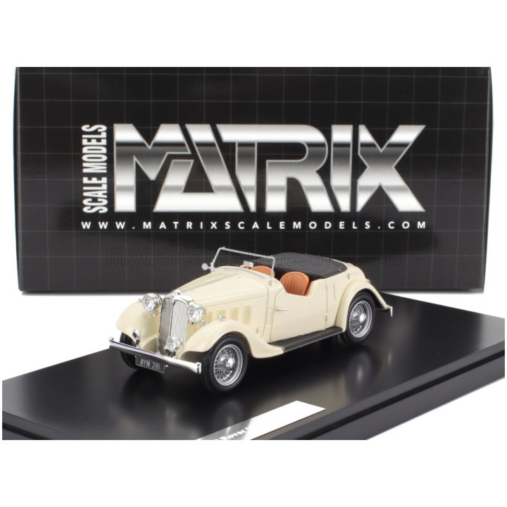 MATRIX SCALE MODELS ROVER 12hp (P1) TOURER CABRIOLET OPEN 1934 - WHITE 1/43