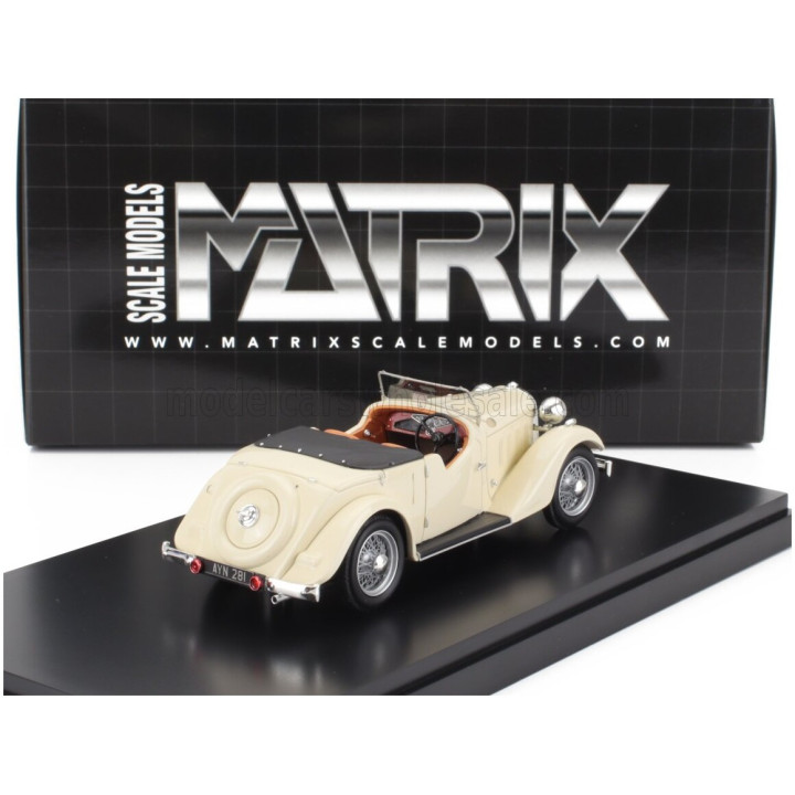 MATRIX SCALE MODELS ROVER 12hp (P1) TOURER CABRIOLET OPEN 1934 - WHITE 1/43