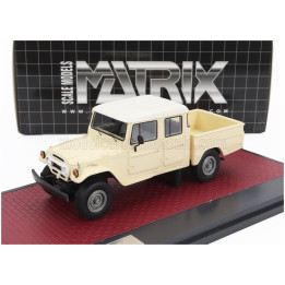 MATRIX SCALE MODELS TOYOTA HJ45 LAND CRUISER CREW CAB PICK-UP 1979 - CREAM WHITE 1/43