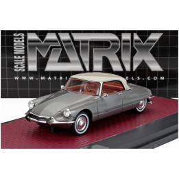 MATRIX SCALE MODELS CITROEN DS21 GRAND PALAIS COUPE 1971 - GREY MET CREAM 1/43