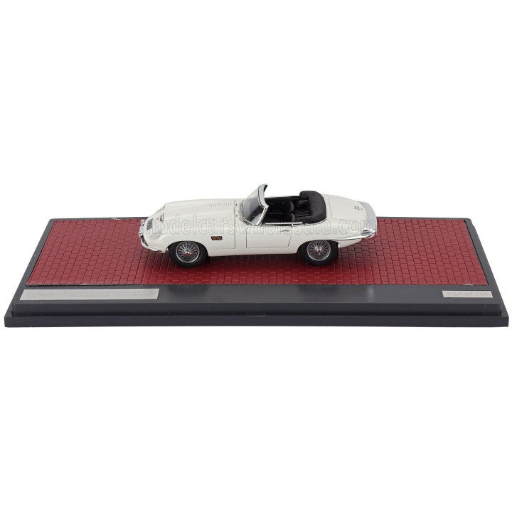 MATRIX SCALE MODELS JAGUAR E-TYPE FRUA ROADSTER OPEN 1964 - MATRIMONIO - JUST MARRIED - WEDDING WITH 2 FIGURES - WHITE 1/43