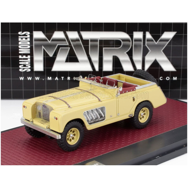 MATRIX SCALE MODELS LAND ROVER 109 BELL AURENS LONGNOSE OPEN 2008 - SAND 1/43