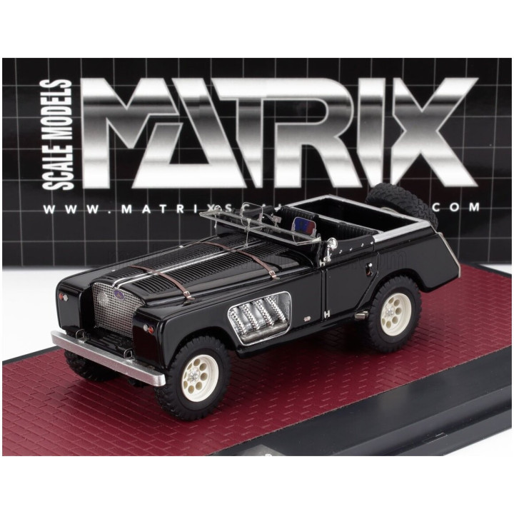 MATRIX SCALE MODELS LAND ROVER 109 BELL AURENS LONGNOSE OPEN 2008 - BLACK 1/43