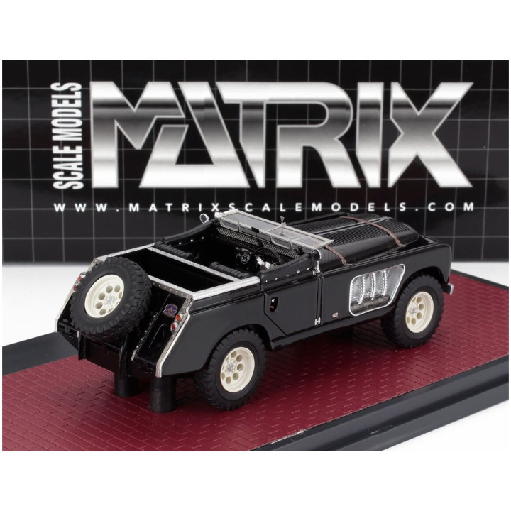 MATRIX SCALE MODELS LAND ROVER 109 BELL AURENS LONGNOSE OPEN 2008 - BLACK 1/43