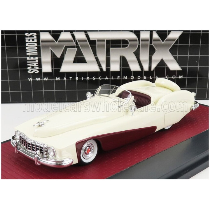 MATRIX SCALE MODELS MERCURY TEMPLETON SATURN BOB HOPE SPECIAL 1948 - WHITE RED 1/43